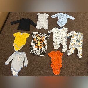 Bundle Lot of Assorted Boys Kids One Pieces 6-9 months Disney Tigger
